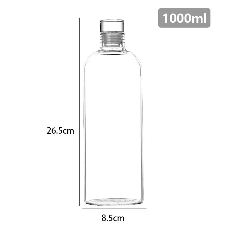 300-1000ml High Borosilicate Glass Water Bottle