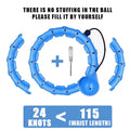 24 Knots Adult Plus Size Adjustable Weighted Sports Hoops