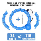 24 Knots Adult Plus Size Adjustable Weighted Sports Hoops