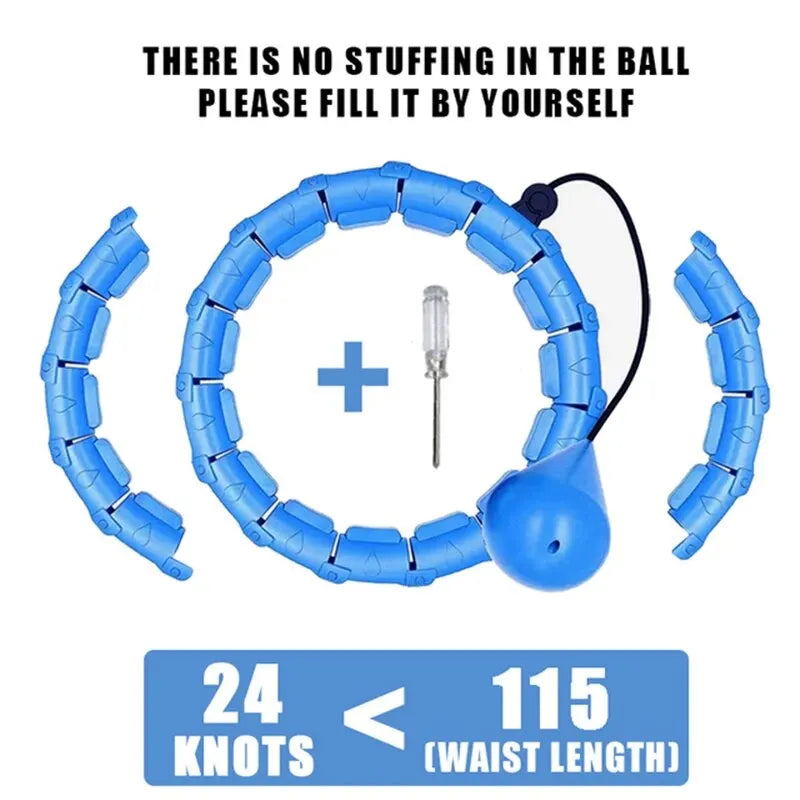 24 Knots Adult Plus Size Adjustable Weighted Sports Hoops