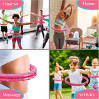 24 Knots Adult Plus Size Adjustable Weighted Sports Hoops