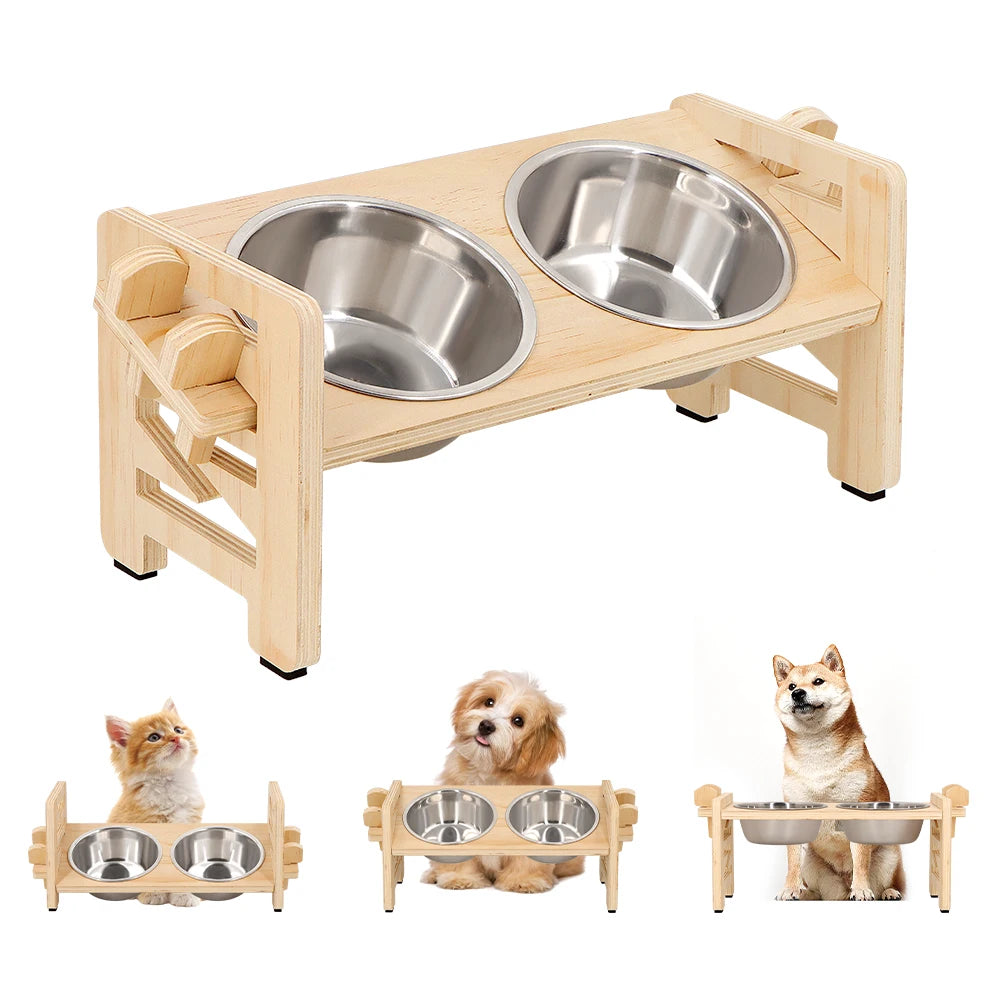 Elevated Small Toy Dog Cat Bowls