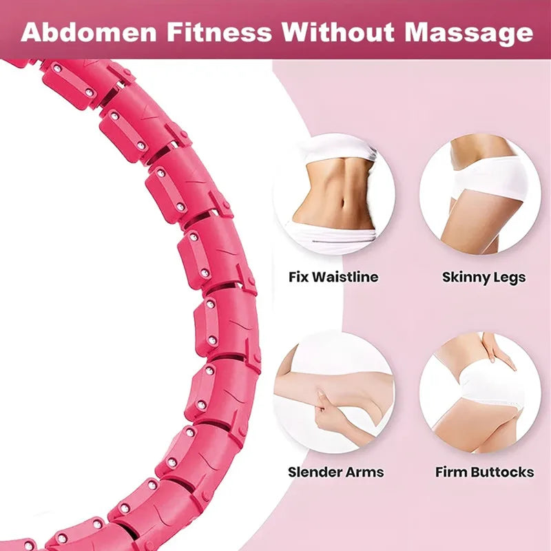24 Knots Adult Plus Size Adjustable Weighted Sports Hoops