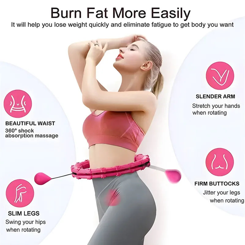 24 Knots Adult Plus Size Adjustable Weighted Sports Hoops