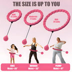 24 Knots Adult Plus Size Adjustable Weighted Sports Hoops