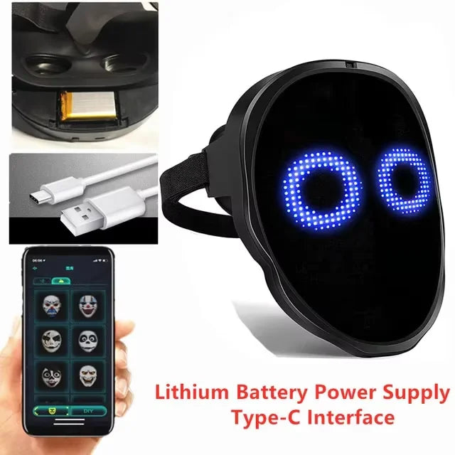 Led Mask with Bluetooth App Control