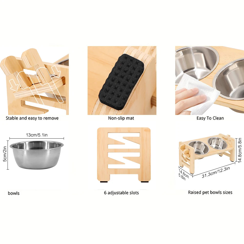 Elevated Small Toy Dog Cat Bowls