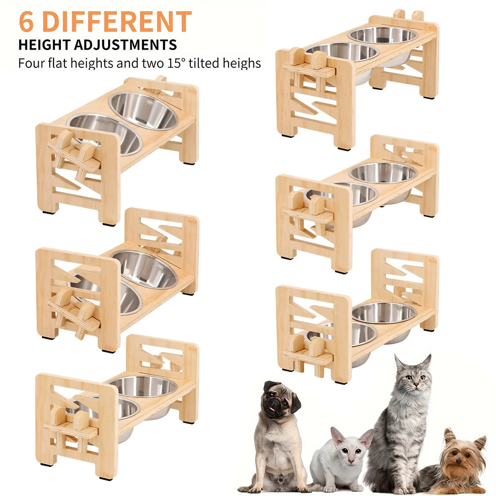 Elevated Small Toy Dog Cat Bowls