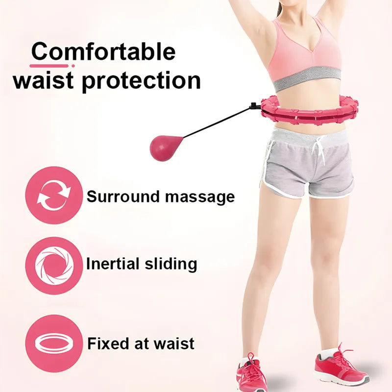 24 Knots Adult Plus Size Adjustable Weighted Sports Hoops