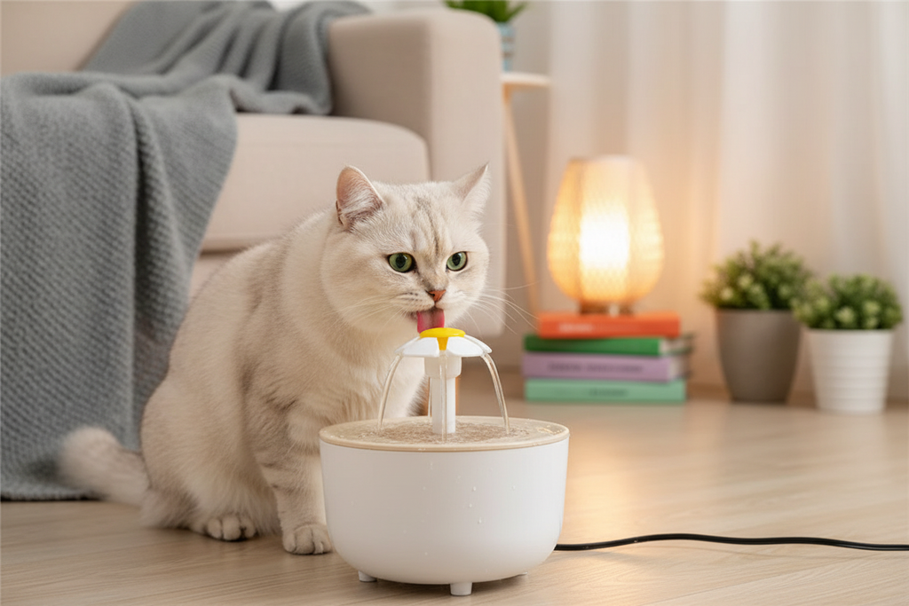 Cat Drinking Lifestyle