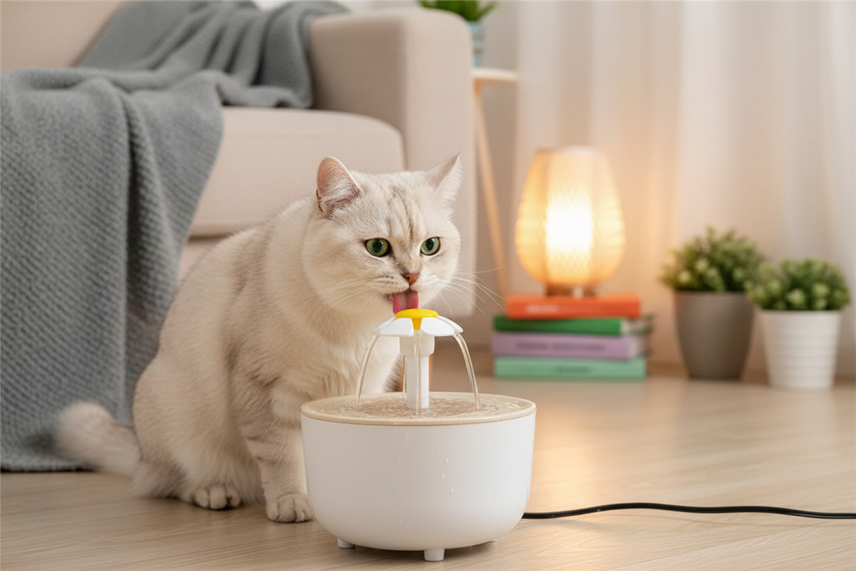 Cat Drinking Lifestyle